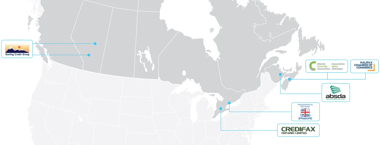 Map of Credifax partners across Canada